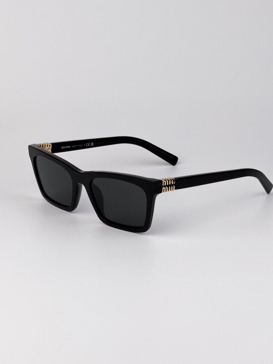 Miu Miu Women’s Sunglasses Black Grey Rectangle Frames MUA05S 16K08Z NEW main image 7